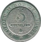 5 Centimes - Léopold II (French text)