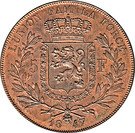 5 Franc - Léopold I (Pattern strike)