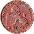 2 Centimes - Albert I (Dutch text)