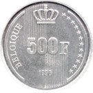 500 Francs - Baudouin (French text; 60th Birthday of King Baudouin)