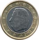 1 Euro - Albert II (1st map, 1st type, 1st portrait)