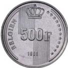 500 Francs - Baudouin I (German text; 40th Anniversary of Reign)