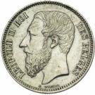 2 Francs - Léopold II (French legend)