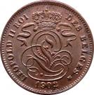 2 Centimes - Léopold II (French text)