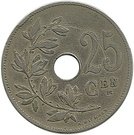 25 Centimes - Léopold II (Dutch text)