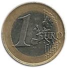 1 Euro - Albert II (2nd map, 2nd type, 1st portrait)
