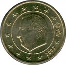 50 Euro Cent - Albert II (2nd map, 1st type, 1st portrait)
