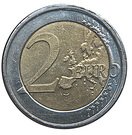 2 Euro - Albert II (2nd map, 2nd type, 2nd portrait)