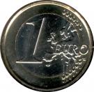 1 Euro - Albert II (2nd map, 1st type, 1st portrait)
