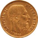 20 Francs - Léopold II (heavy coarser beard)