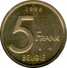 5 Francs - Albert II (Dutch text)