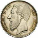 5 Francs - Léopold II (large head)