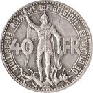 40 Francs - Léopold II (Brussels Exposition - Pattern Strike)