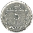5 Francs - Léopold III (French text)