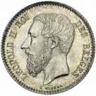 1 Franc - Léopold II (French text)