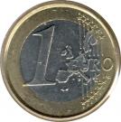 1 Euro - Albert II (1st map, 1st type, 1st portrait)