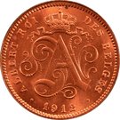 2 Centimes - Albert I (French text)