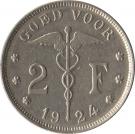 2 Francs - Albert I (Dutch text)