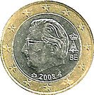 1 Euro - Albert II (2nd map, 2nd type, 2nd portrait)
