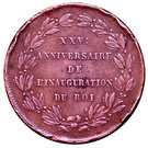 5 Centimes - Léopold I (25th Anniversary Inauguration of the King; French)