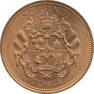 50 Seniti - Salote Tupou III (Countermarked - IN MEMORIAM)