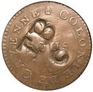 2¼ Pence (TBO Countermark on French Guiana 2 Sous)
