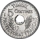 5 Centimes - Ahmad II (Zinc Essai)