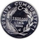 7 500 000 Lira (Year 2000)