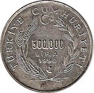 500 000 Lira (Lira to Euro Transition)