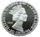 20 Crowns - Elizabeth II (George VI Coronation; Silver Proof issue)