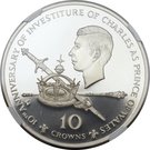 10 Crowns - Elizabeth II (Prince Charles-10th Anniversary of Investiture)