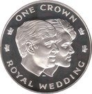 1 Crown - Elizabeth II (Royal Wedding; Silver Proof Issue)