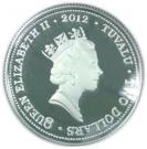 2 Dollars - Elizabeth II (Year of The Dragon; Silver Bullion)