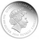 5 Dollars - Elizabeth II (450th Anniversary of the Birth of William Shakespeare)