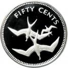 50 Cents - Elizabeth II (Frigate Birds; Silver Proof Issue)