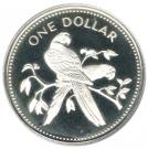 1 Dollar - Elizabeth II (Scarlet Macaw; Silver Proof Issue)
