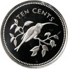 10 Cents - Elizabeth II (Long-tailed Hermit; Silver Proof Issue)