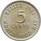 5 Cents - Elizabeth II (1st portrait; World Food Day)