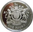 1 Pound - Elizabeth II (Royal Arms; Silver Proof)