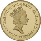 5 Pounds - Elizabeth II (Queen Mother; Gold Proof)