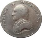 ½ Penny (Middlesex - London / W. Sheward)
