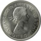 2 Shillings - Elizabeth II (1st portrait; no "BRITT:OMN")
