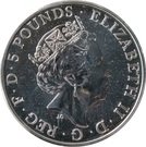 5 Pounds - Elizabeth II (2 oz Fine Silver; Griffin of Edward III)