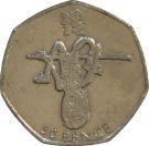 50 Pence - Elizabeth II (4th portrait; Athletics)