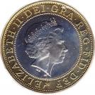 2 Pounds - Elizabeth II (4th portrait; Gunpowder Plot)