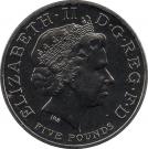 5 Pounds - Elizabeth II (4th portrait; XXX Olympiad, Countdown 3)