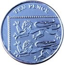 10 Pence - Elizabeth II (5th portrait; Royal Shield)
