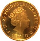 25 Pounds - Elizabeth II (5th portrait; Lion of England)