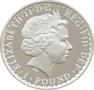 1 Pound - Elizabeth II (4th portrait; 1/2 oz Fine Silver)