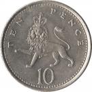 10 Pence - Elizabeth II (3rd portrait; small type)